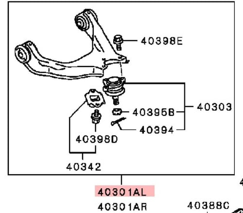 4010A101 مقص امامي يسار ونيت 2007 -2010 اصلي