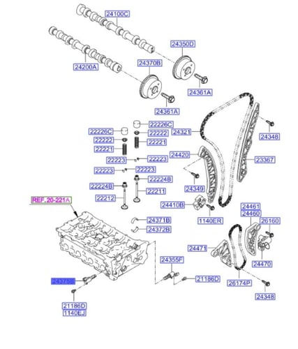 243752G200 حساس زيت VVT سوناتا+ ابتيما 2009 اصلي