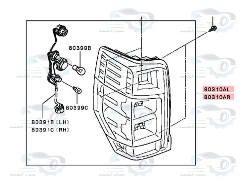 8330B209T اسطب خلفي ميتسوبيشي وانيت L200 يسار DEPO