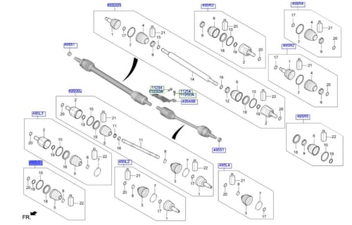 495L5L1200 جلدة عكس سوناتا +K5 يسار اصلي
