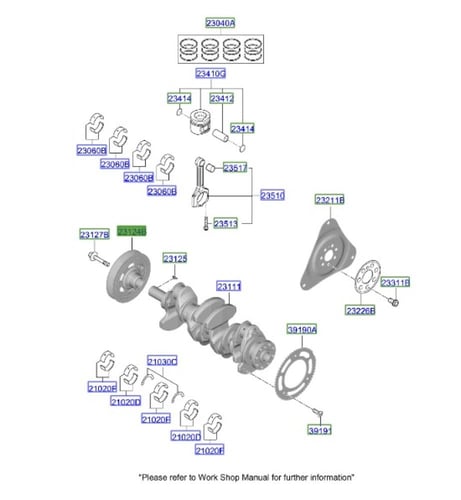 231242M100 بكرة كرنك النترا 2022 +سونيت 2020-2023...