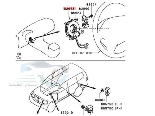 8619A018 شريحة بوري ميتسوبيشي باجيرو اصلي
