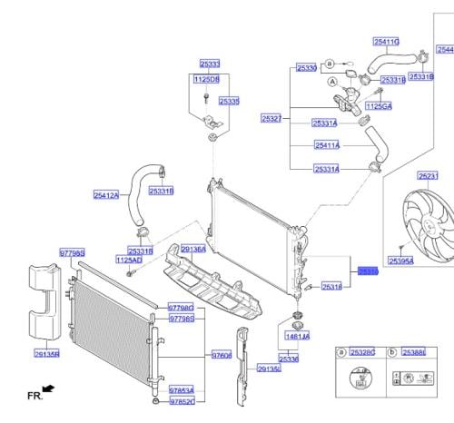 25310H6050 رديتر ماء اكسنت 2018-2023 اصلي