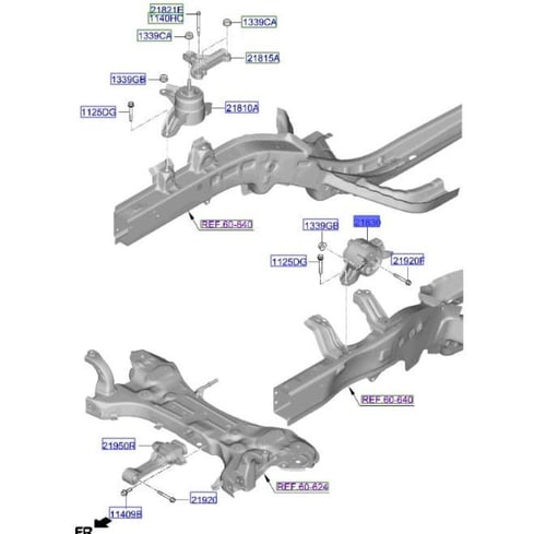 21830P2550 كرسي جيربكس سنتافي 2020 اصلي