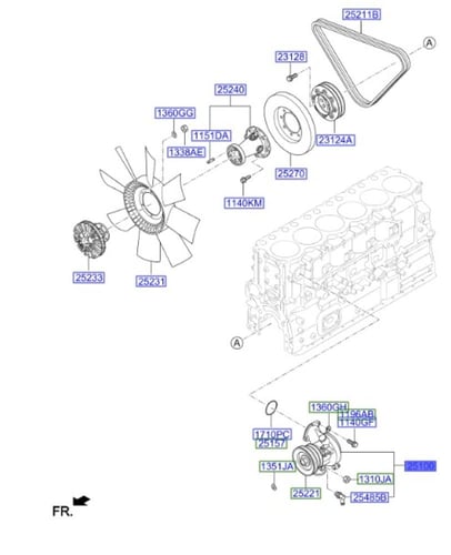 2510083012 طرمبة ماء شاحنة اصلي