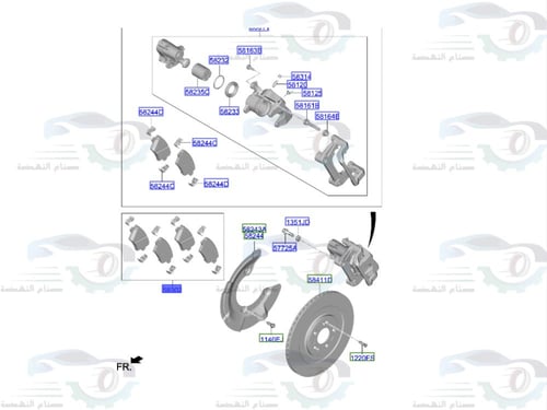 58302T6A21 فحمات فرامل خلفي جنسس اصلي
