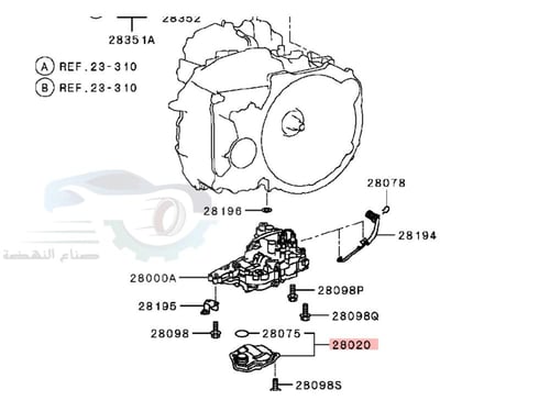 2824A007 فلتر جيربكس ميتسوبيشي لنسر اصلي
