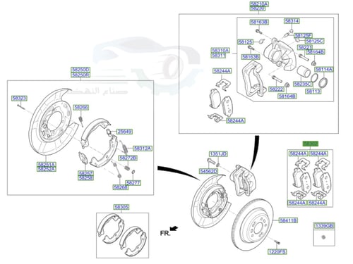 583023MA30 فحمات فرامل خلفي جنسس اصلي