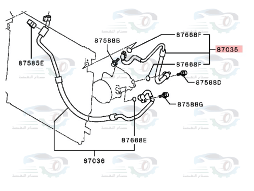 7815B407 لي مكيف الحار ميتسوبيشي وانيت L200 اصلي