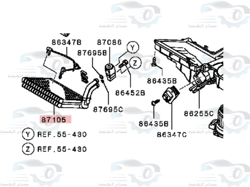 7801B113 ثلاجة مكيف ميتسوبيشي اتراج اصلي