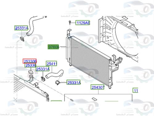 976064H200K رديتر مكيف H1 بنزين 2008-2016 بديل