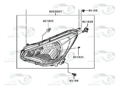 8301C547 شمعة نور ميتسوبيشي اتراج يســار 2018-2020...