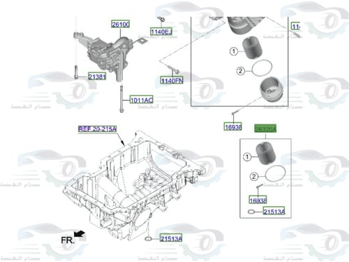 263502T000 فلتر زيت جنسس اصلي