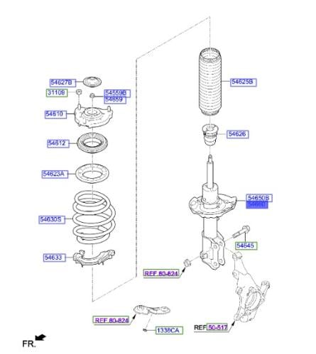 54651AA220 مساعد امامي النتراء 2020 وفوق يميــن اص...
