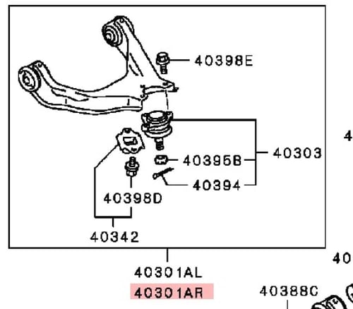 4010A102 مقص امامي يمين ونيت 2007 -2010 اصلي