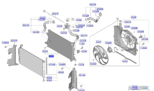 25310AA100 رديتر ماء النترا 2021 اصلي