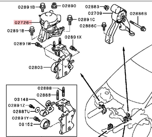 MR594373T كرسي مكينة يمين ميتسوبيشي جراندس تايون