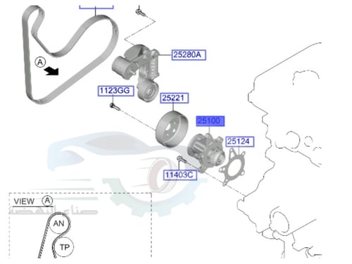 251002M011 طرمبة ماء النترا اصلي
