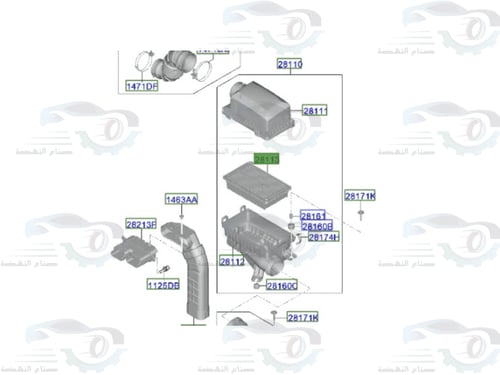 28113BC100 فلتر هواء كيا K3 الاصلي
