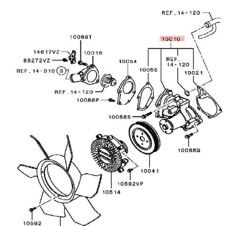 1300A199 طرمبة ماء اكسباندر اصلي