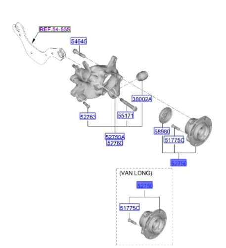 52750CG000 فلنجة خلفي ستاريا 2021 وفوق اصلي