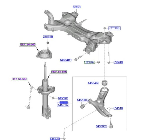 54500Q6000 مقص امامي كريتا 2021 يسار اصلي