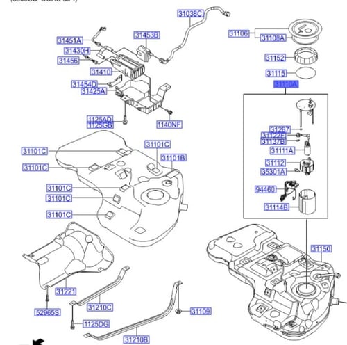 311102W300 طرمبة بنزين سنتافي 2013 اصلي