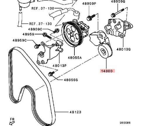 1345A062 شداد سير مروحة ونيت 2007 -2023 اصلي