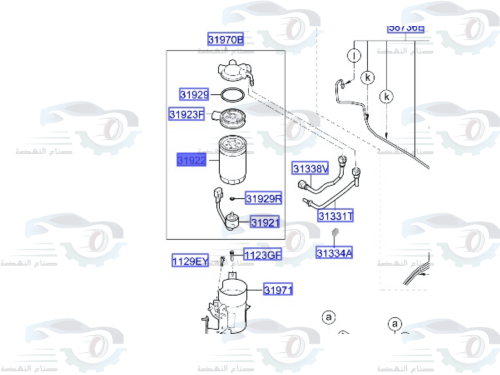 319222W000 فلتر ديزل هيونداي سنتافي اصلي