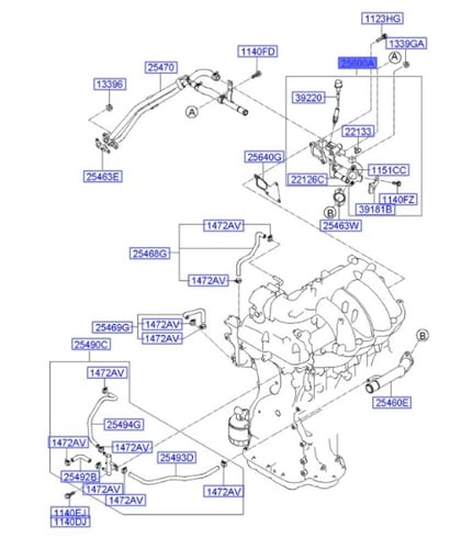 256002C000 قاعدة كوع ماء صالون H.1 2008 اصلي