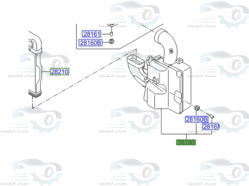 281901R000 قربة هواء سفلية هيونداي اكسنت 2012-2017...