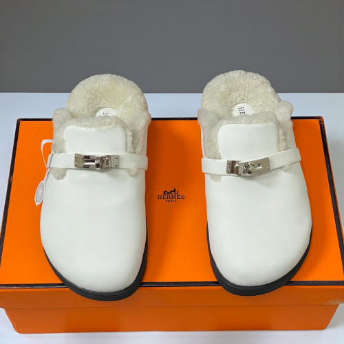 Hermès Kelly Shearling Mule