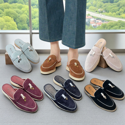 Summer Walk Mule – White Stitch Premium Suede