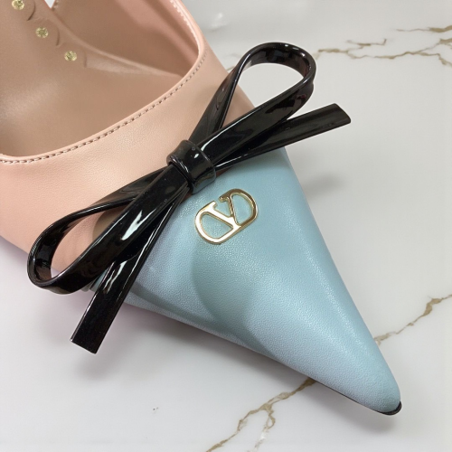 SS Blue Bow Detail High/Mid-Heels