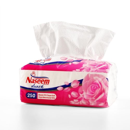 مناديل نسيم الورد 10*250 منيل مفرد