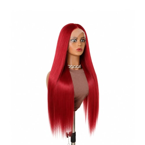 Full red root wig