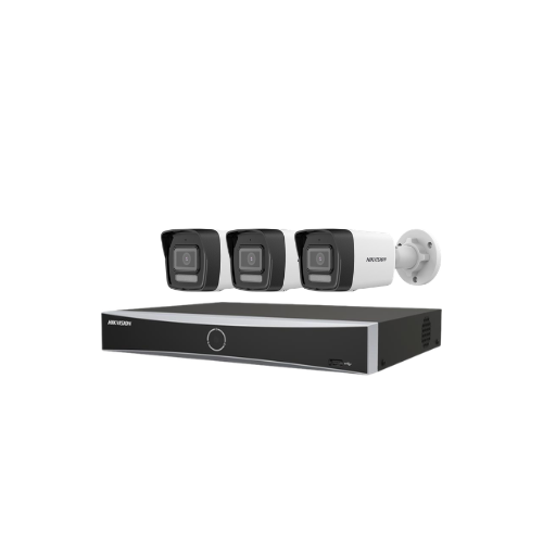 3 كاميرات مراقبة IP 4K (8MP) Hikvision مع التركيب...