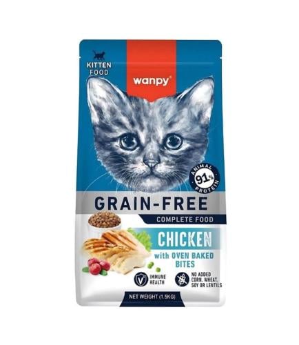 دراي فود وينبي لقطط الصغيره بالدجاج