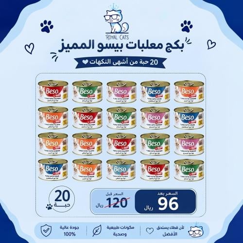 بكج معلبات بيسو 20 علبة