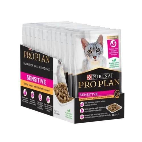 برو بلان طعام رطب للقطط البالغة الحساسة بالدجاج 85...