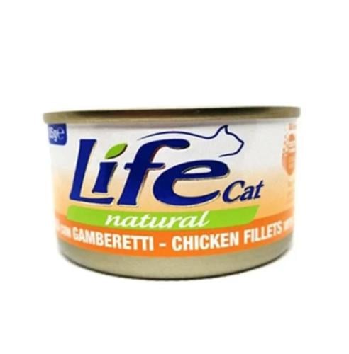 معلبات لايف كات فيلية دجاج جمبري 85 g