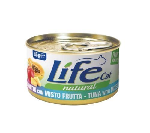 معلبات لايف كات تونا والفواكه المشكلة 85 g