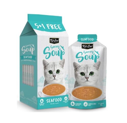 كت كات اظرف حساء للمأكولات البحرية لقطط ( 5+ 1 * 5...