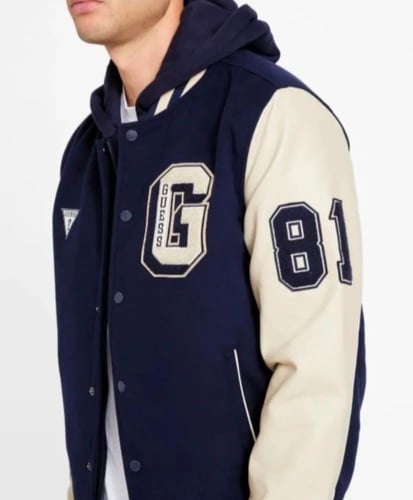 جاكيت بومبر جيس واسع GUESS