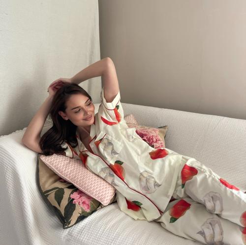 Peaches and Cream Pajama (One Size) Short sleeve