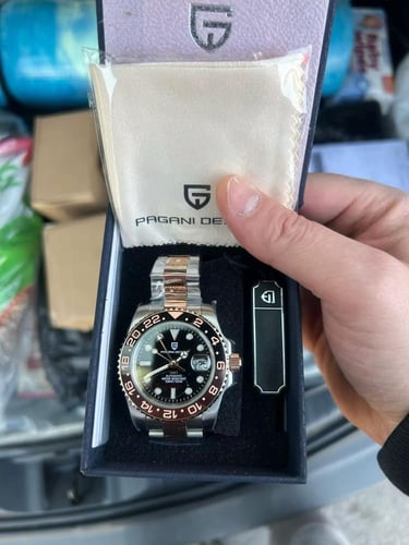 ساعة رولكس gmt أوتماتيك ذهبي من PAGANI DESIGN