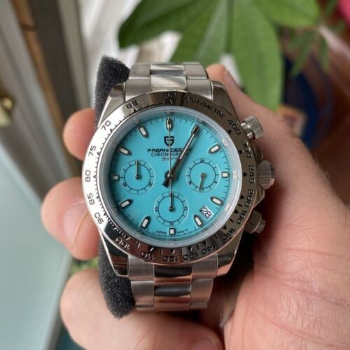 ساعة رولكس كوارتز من PAGANI DESIGN اللون سماوي