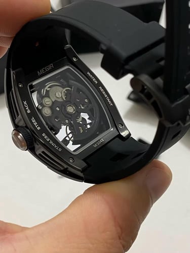 ساعة طراز ريتشارد ميل لون أسود ذهبي صناعة megir