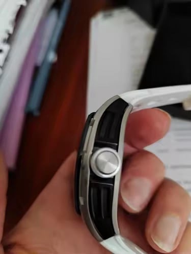 ساعة طراز ريتشارد ميل لون أبيض فضي صناعة megir