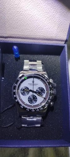 ساعة بول نيومان دايتونا كوارتز ابيض واسود من PAGAN...